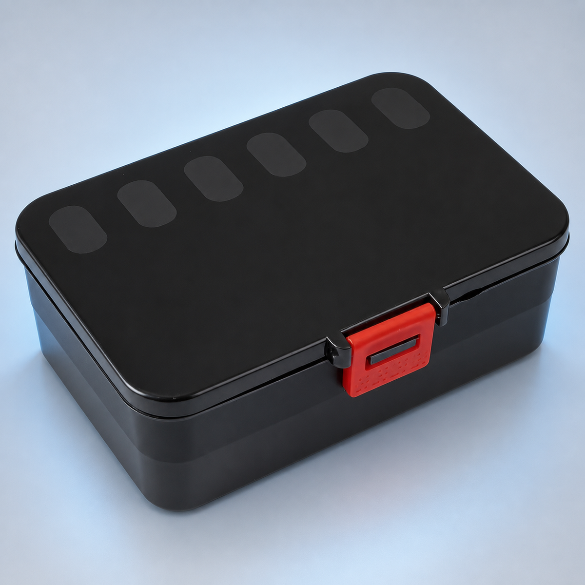 Clear double-layer Western blot incubation box with six upper compartments and two lower compartments
