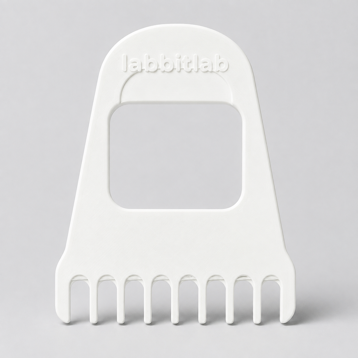 White 8-cap PCR tube cap opener and pressing tool for opening and securing a PCR strip row